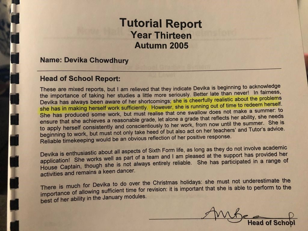 ADHD School Report