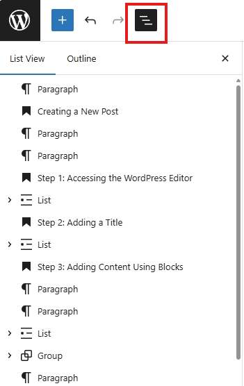screenshot document overview