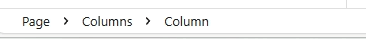 screenshot breadcrumbs showing column inside columns