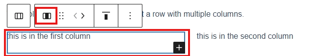 screenshot columns block first column toolbar