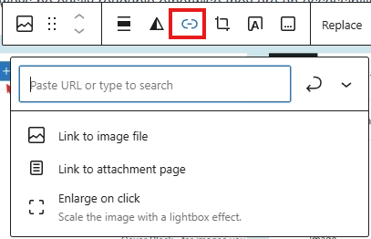 screenshot image block links