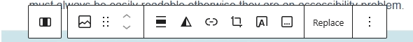 screenshot image block toolbar