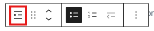 screenshot list block toolbar