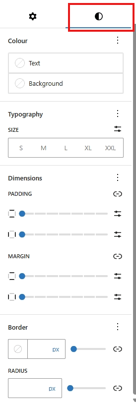 screenshot media and text styles