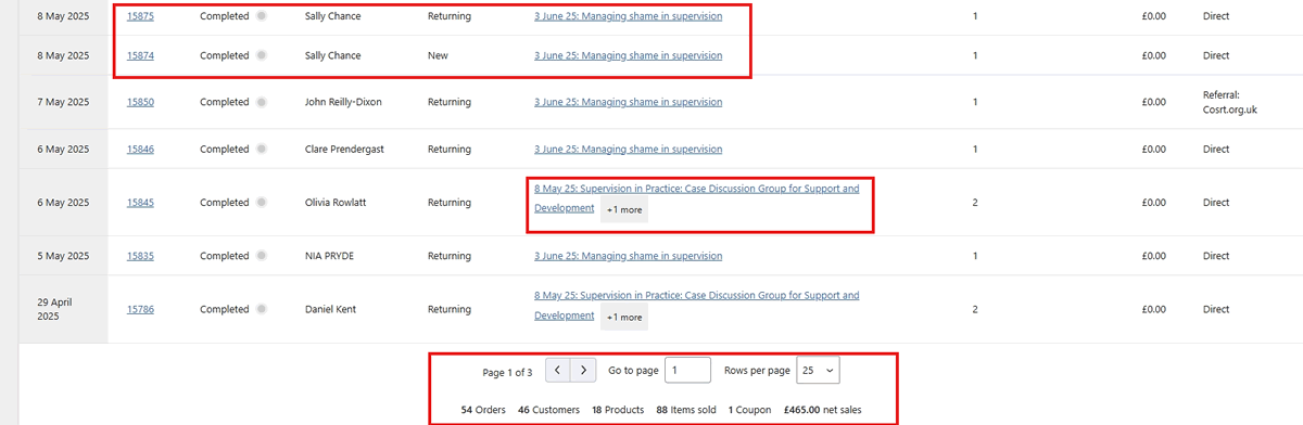 screenshot orders list part 2