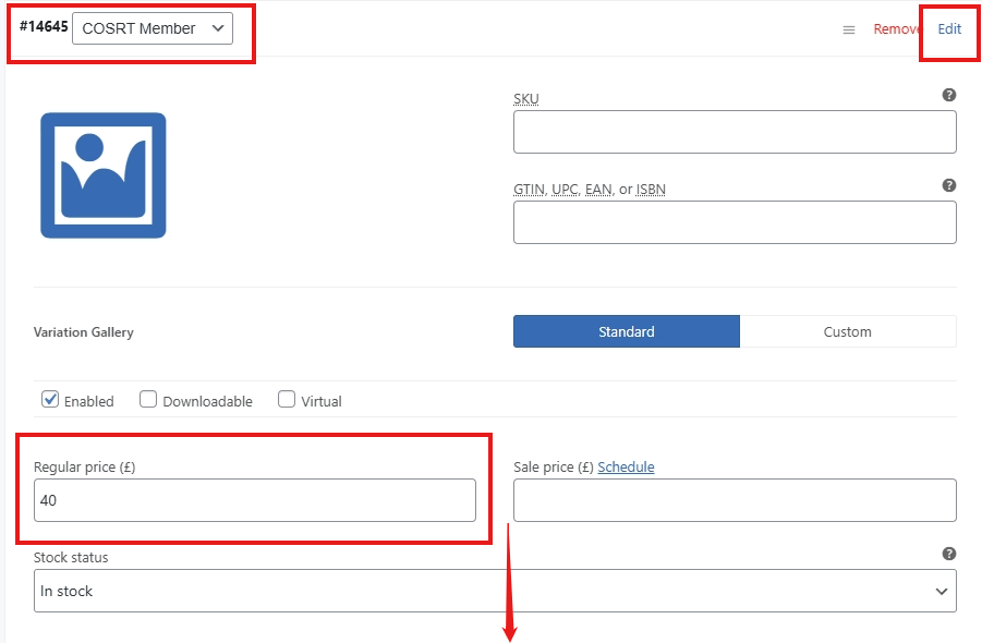 screenshot product data edit a variation