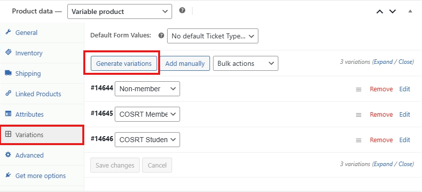 screenshot product generate variations