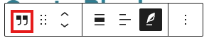 screenshot quote block toolbar